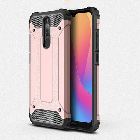 Coque Contour Silicone et Plastique Housse Etui Mat pour Xiaomi Redmi 8 Or Rose