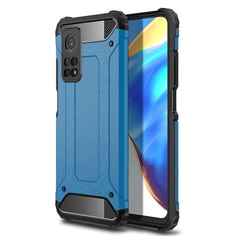 Coque Contour Silicone et Plastique Housse Etui Mat pour Xiaomi Redmi K30S 5G Bleu Ciel