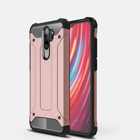 Coque Contour Silicone et Plastique Housse Etui Mat pour Xiaomi Redmi Note 8 Pro Or Rose