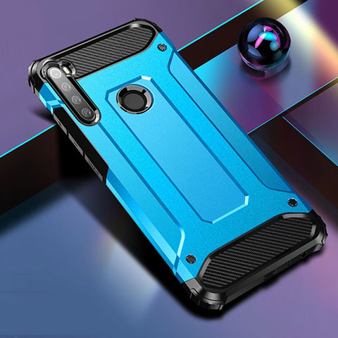 Coque Contour Silicone et Plastique Housse Etui Mat pour Xiaomi Redmi Note 8T Bleu