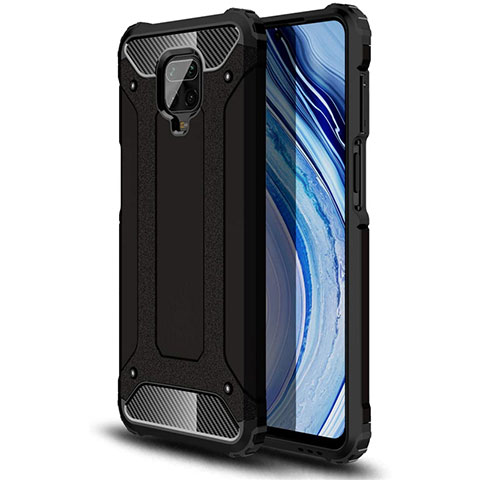 Coque Contour Silicone et Plastique Housse Etui Mat pour Xiaomi Redmi Note 9 Pro Max Noir