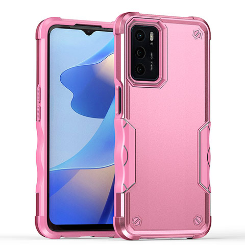 Coque Contour Silicone et Plastique Housse Etui Mat QW1 pour Oppo A16 Rose