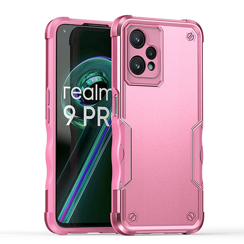 Coque Contour Silicone et Plastique Housse Etui Mat QW1 pour Realme 9 5G Rose