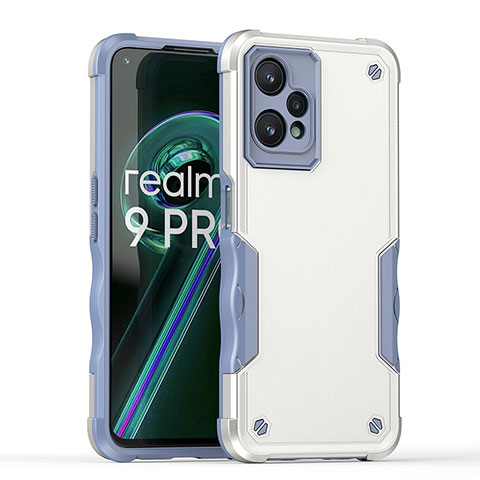 Coque Contour Silicone et Plastique Housse Etui Mat QW1 pour Realme 9 Pro 5G Blanc