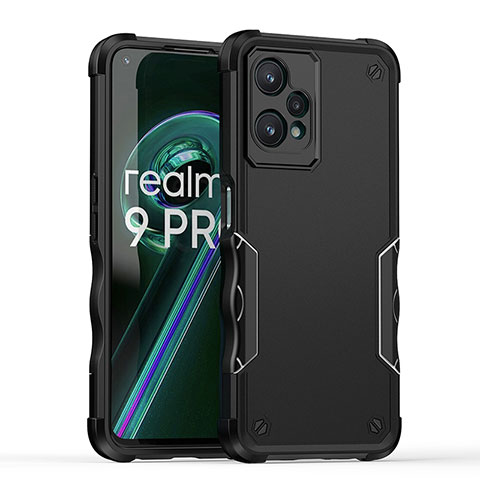 Coque Contour Silicone et Plastique Housse Etui Mat QW1 pour Realme 9 Pro 5G Noir