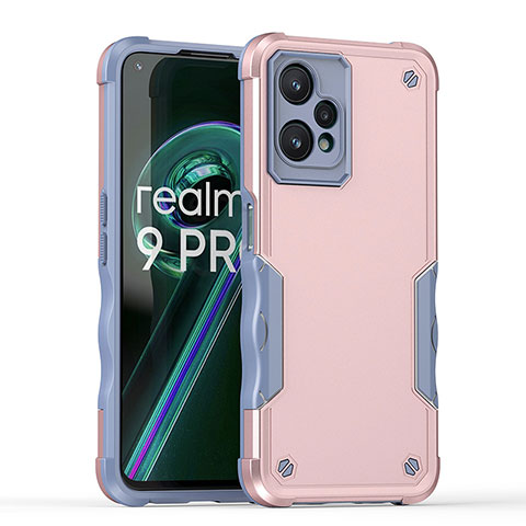 Coque Contour Silicone et Plastique Housse Etui Mat QW1 pour Realme 9 Pro 5G Or Rose