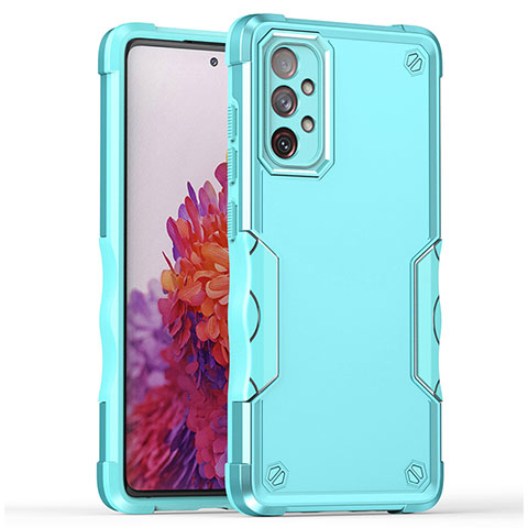 Coque Contour Silicone et Plastique Housse Etui Mat QW1 pour Samsung Galaxy A33 5G Bleu Clair