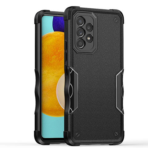 Coque Contour Silicone et Plastique Housse Etui Mat QW1 pour Samsung Galaxy A52s 5G Noir