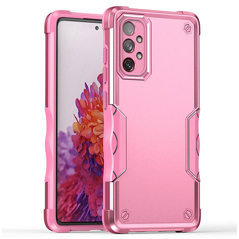 Coque Contour Silicone et Plastique Housse Etui Mat QW1 pour Samsung Galaxy A73 5G Or Rose