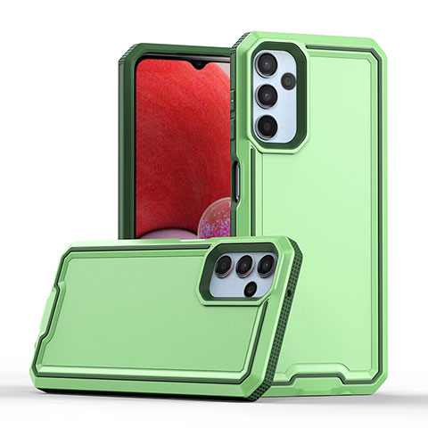 Coque Contour Silicone et Plastique Housse Etui Mat QW1 pour Samsung Galaxy Jump3 5G Vert