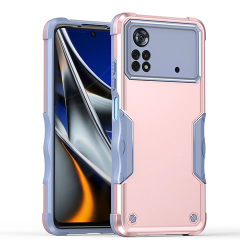 Coque Contour Silicone et Plastique Housse Etui Mat QW1 pour Xiaomi Redmi Note 11E Pro 5G Rose