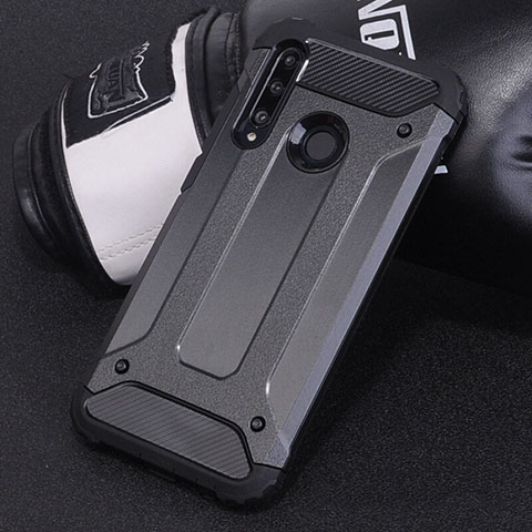 Coque Contour Silicone et Plastique Housse Etui Mat R01 pour Huawei Honor 10i Noir