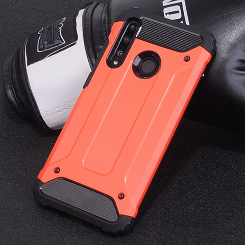 Coque Contour Silicone et Plastique Housse Etui Mat R01 pour Huawei Honor 10i Rouge