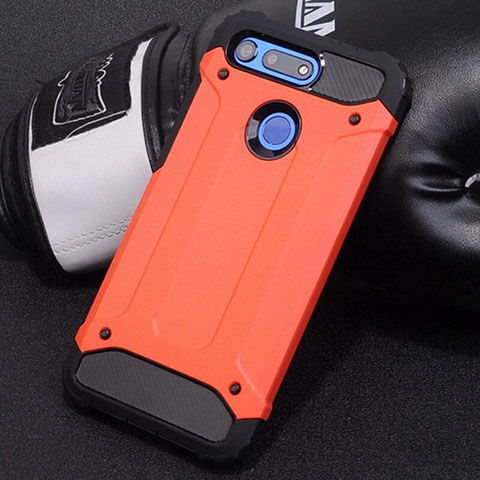 Coque Contour Silicone et Plastique Housse Etui Mat R01 pour Huawei Honor V20 Rouge