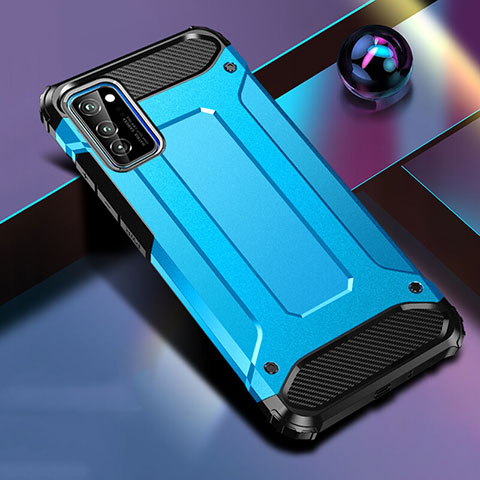 Coque Contour Silicone et Plastique Housse Etui Mat R01 pour Huawei Honor V30 Pro 5G Bleu Ciel