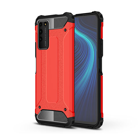 Coque Contour Silicone et Plastique Housse Etui Mat R01 pour Huawei Honor X10 5G Rouge