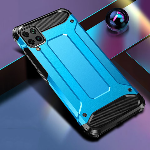 Coque Contour Silicone et Plastique Housse Etui Mat R01 pour Huawei Nova 7i Bleu Ciel