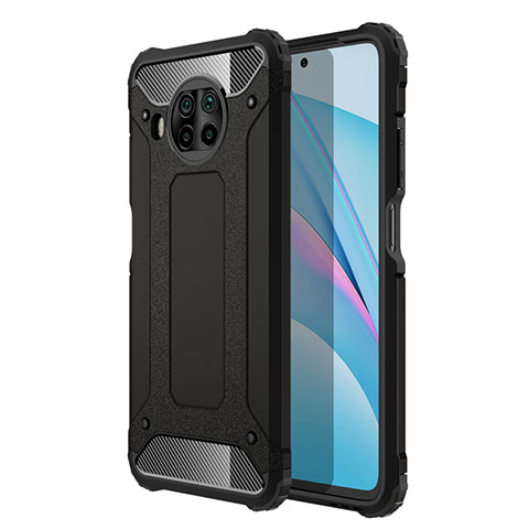 Coque Contour Silicone et Plastique Housse Etui Mat R01 pour Xiaomi Mi 10T Lite 5G Noir