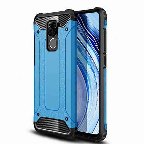 Coque Contour Silicone et Plastique Housse Etui Mat R01 pour Xiaomi Redmi 10X 4G Bleu Ciel