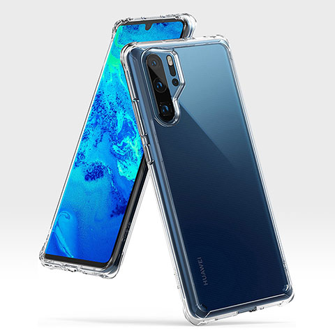 Coque Contour Silicone et Plastique Housse Etui Mat R02 pour Huawei P30 Pro New Edition Clair