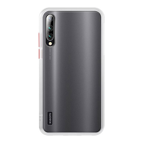 Coque Contour Silicone et Plastique Housse Etui Mat R02 pour Xiaomi Mi A3 Blanc