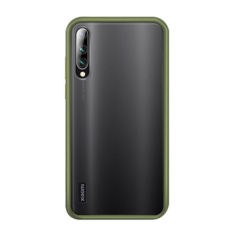 Coque Contour Silicone et Plastique Housse Etui Mat R02 pour Xiaomi Mi A3 Vert