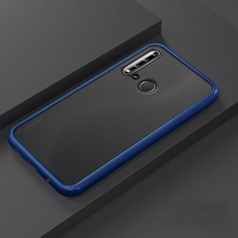 Coque Contour Silicone et Plastique Housse Etui Mat R03 pour Huawei Nova 5i Bleu