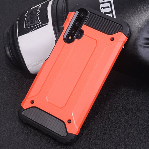 Coque Contour Silicone et Plastique Housse Etui Mat R04 pour Huawei Nova 5 Pro Rouge