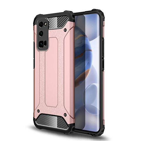 Coque Contour Silicone et Plastique Housse Etui Mat U01 pour Huawei Honor 30 Pro Or Rose