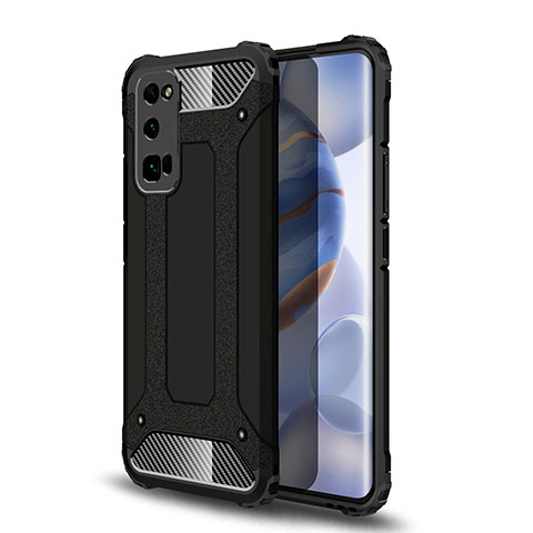 Coque Contour Silicone et Plastique Housse Etui Mat U01 pour Huawei Honor 30 Pro+ Plus Noir