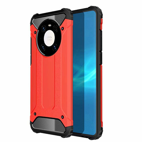 Coque Contour Silicone et Plastique Housse Etui Mat U01 pour Huawei Mate 40 Pro Rouge