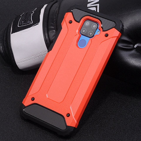 Coque Contour Silicone et Plastique Housse Etui Mat U01 pour Huawei Nova 5i Pro Rouge