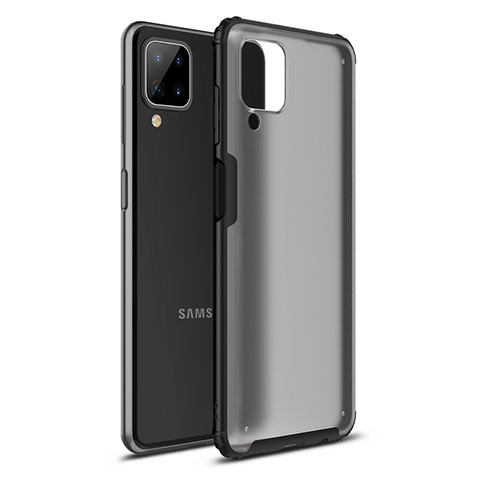 Coque Contour Silicone et Plastique Housse Etui Mat U01 pour Samsung Galaxy A12 5G Noir