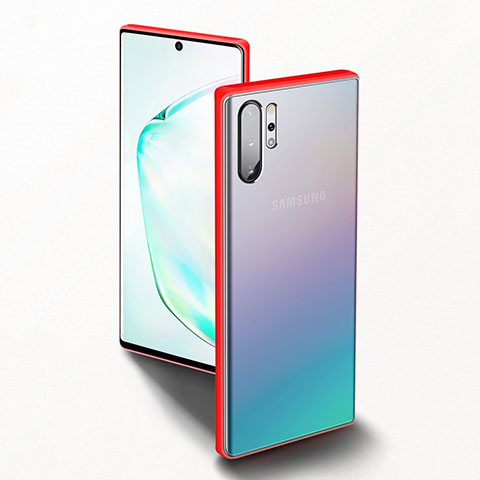 Coque Contour Silicone et Plastique Housse Etui Mat U02 pour Samsung Galaxy Note 10 Plus Rouge