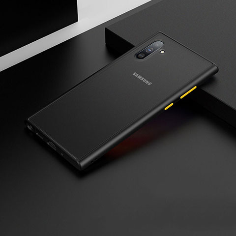 Coque Contour Silicone et Plastique Housse Etui Mat U04 pour Samsung Galaxy Note 10 Noir