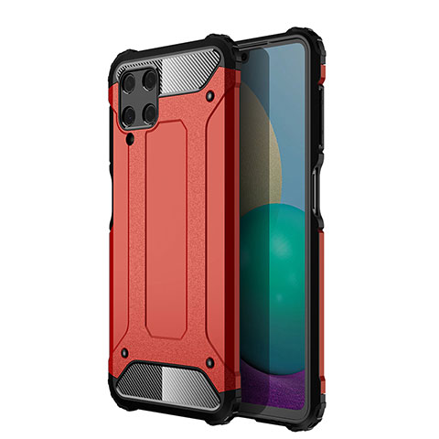 Coque Contour Silicone et Plastique Housse Etui Mat WL1 pour Samsung Galaxy A22 4G Rouge