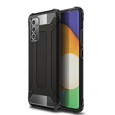 Coque Contour Silicone et Plastique Housse Etui Mat WL1 pour Samsung Galaxy A24 4G Noir