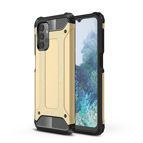 Coque Contour Silicone et Plastique Housse Etui Mat WL1 pour Samsung Galaxy A32 4G Or