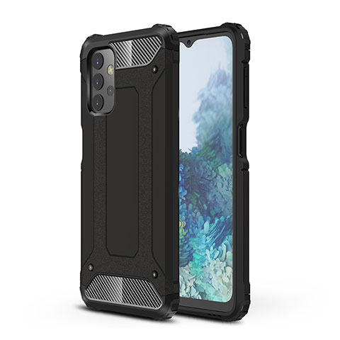 Coque Contour Silicone et Plastique Housse Etui Mat WL1 pour Samsung Galaxy A32 5G Noir