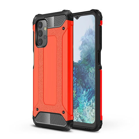 Coque Contour Silicone et Plastique Housse Etui Mat WL1 pour Samsung Galaxy A32 5G Rouge