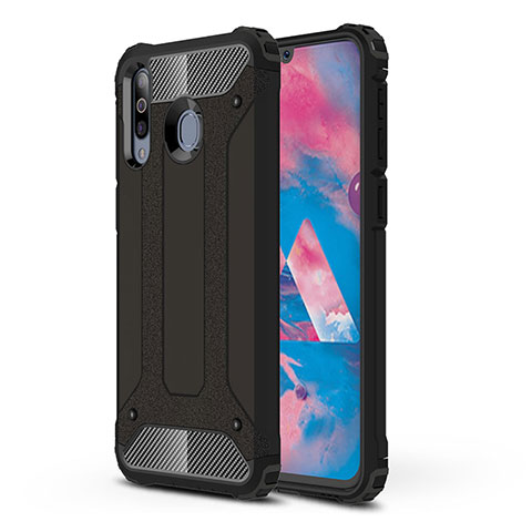 Coque Contour Silicone et Plastique Housse Etui Mat WL1 pour Samsung Galaxy A40s Noir