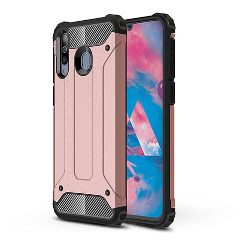 Coque Contour Silicone et Plastique Housse Etui Mat WL1 pour Samsung Galaxy A40s Or Rose