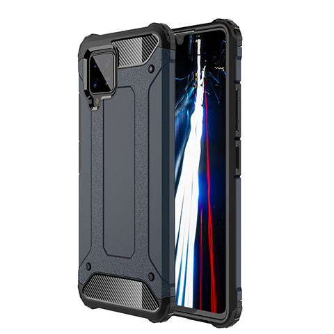 Coque Contour Silicone et Plastique Housse Etui Mat WL1 pour Samsung Galaxy A42 5G Bleu Royal