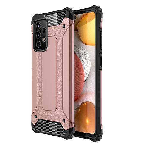 Coque Contour Silicone et Plastique Housse Etui Mat WL1 pour Samsung Galaxy A52s 5G Or Rose