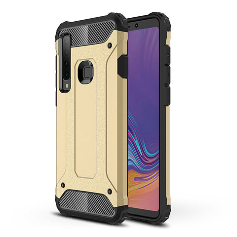 Coque Contour Silicone et Plastique Housse Etui Mat WL1 pour Samsung Galaxy A9 (2018) A920 Or