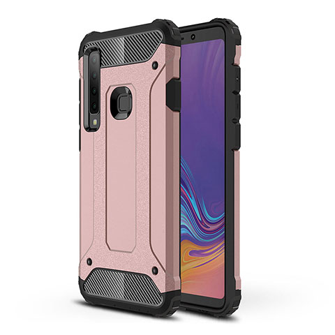 Coque Contour Silicone et Plastique Housse Etui Mat WL1 pour Samsung Galaxy A9 (2018) A920 Or Rose