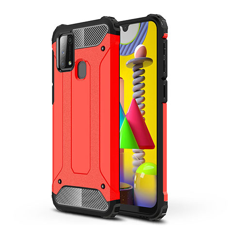 Coque Contour Silicone et Plastique Housse Etui Mat WL1 pour Samsung Galaxy M31 Prime Edition Rouge