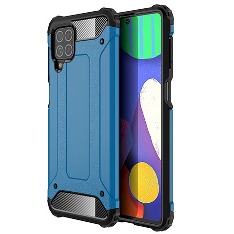 Coque Contour Silicone et Plastique Housse Etui Mat WL1 pour Samsung Galaxy M62 4G Bleu