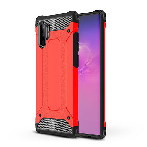 Coque Contour Silicone et Plastique Housse Etui Mat WL1 pour Samsung Galaxy Note 10 Plus 5G Rouge