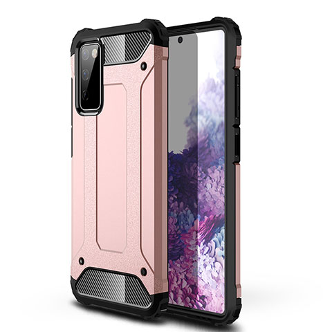 Coque Contour Silicone et Plastique Housse Etui Mat WL1 pour Samsung Galaxy S20 FE (2022) 5G Or Rose